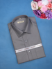 Grey Plain Design Full Sleeve Cotton Shirt