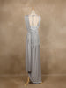 Grey Sequins Embroidered Lyrca Ready To Wear Saree With Designer Blouse