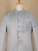 Grey Sequins Embroidered Viscose Men’s Suit