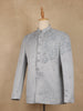 Grey Sequins Embroidered Viscose Men’s Suit
