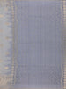 Grey Shell Motif Design Semi Tussar Silk Saree