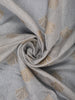 Grey Shell Motif Design Semi Tussar Silk Saree