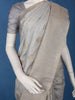 Grey Shell Motif Design Semi Tussar Silk Saree