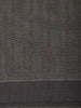 Grey Striped Ikat-Inspired Woven Cotton Saree with Solid Border
