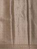 Grey Striped Woven Design Tissue Silk Saree