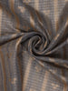 Grey Striped Woven Design Tissue Silk Saree