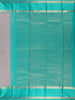 Grey Striped Woven Pure Kanchipuram Silk Saree - Diadem