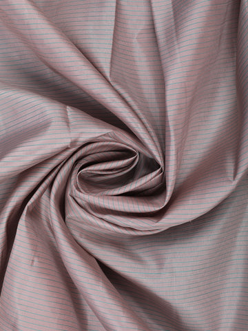 Grey Striped Woven Pure Kanchipuram Silk Saree - Diadem