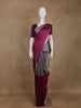 Grey Stripes Woven Design Kanchipuram Silk Saree
