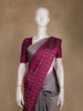 Grey Stripes Woven Design Kanchipuram Silk Saree