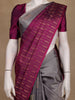 Grey Stripes Woven Design Kanchipuram Silk Saree