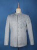 Grey Abstract Designed Jodhpuri Men's Suit - Diadem