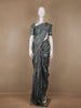 Grey Floral Designed Semi Tussar Saree - Diadem