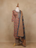 Grey Floral Design Printed Cotton Salwar Suit - Diadem