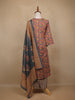 Grey Floral Design Printed Cotton Salwar Suit - Diadem