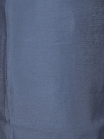 Grey Floral Designed Semi Silk Salwar Suit - Diadem