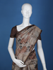 Grey Floral Designed Semi Tussar Saree - Diadem