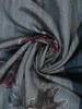 Grey Floral Designed Semi Tussar Saree - Diadem