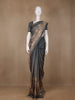 Grey Floral Designed Semi Tussar Saree - Diadem