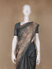 Grey Floral Designed Semi Tussar Saree - Diadem