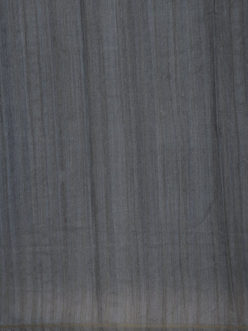 Grey Floral Designed Semi Tussar Saree - Diadem