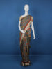 Grey Floral Designed Chanderi Cotton Saree - Diadem