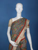 Grey Floral Designed Chanderi Cotton Saree - Diadem