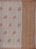Grey Floral Designed Chiffon Saree - Diadem