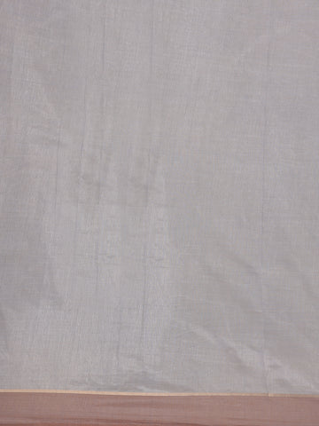 Grey Floral Designed Chiffon Saree - Diadem