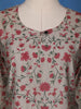 Grey Floral Designed Cotton Kurti - Diadem