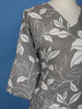 Grey Floral Designed Cotton Salwar Suit - Diadem