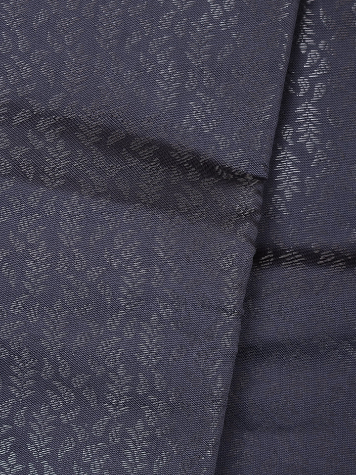Grey Floral Designed Fancy Art Silk Saree - Diadem