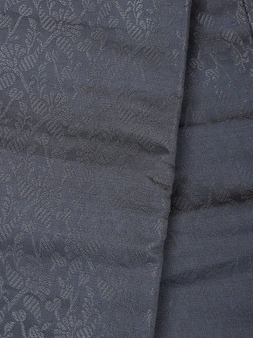 Grey Floral Designed Fancy Art Silk Saree - Diadem