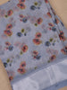 Grey Floral Designed Fancy Cotton Saree - Diadem