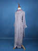 Grey Floral Designed Georgette Salwar Suit