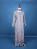 Grey Floral Designed Georgette Salwar Suit