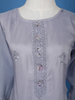 Grey Floral Designed Georgette Salwar Suit