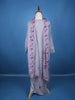Grey Floral Designed Georgette Salwar Suit