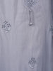 Grey Floral Designed Georgette Salwar Suit