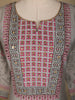 Grey Floral Designed Semi Silk Salwar Suit - Diadem