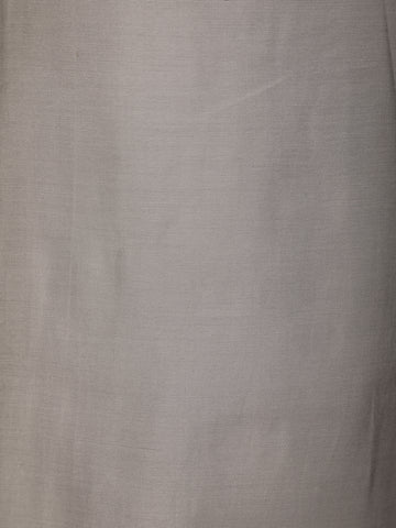 Grey Floral Designed Semi Silk Salwar Suit - Diadem