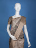 Grey Floral Designed Semi Tussar Saree - Diadem