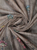 Grey Floral Designed Semi Tussar Saree - Diadem