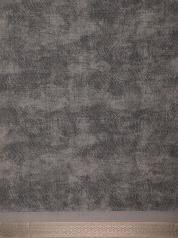 Grey Floral Designed Semi Tussar Saree - Diadem