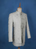 Grey Floral Designed Sherwani Suit