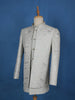 Grey Floral Designed Sherwani Suit