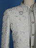 Grey Floral Designed Sherwani Suit