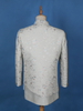 Grey Floral Designed Sherwani Suit