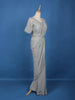 Grey Floral Embroidery Lyrca Ready To Wear Saree with Designer Blouse - Diadem