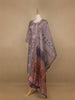 Grey Floral Printed Cotton Salwar Suit - Diadem